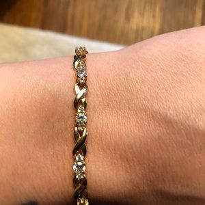 14k Gold and CZ bracelet